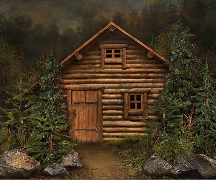 Avezano Cabin Get Away Photography Backdrop-AVEZANO